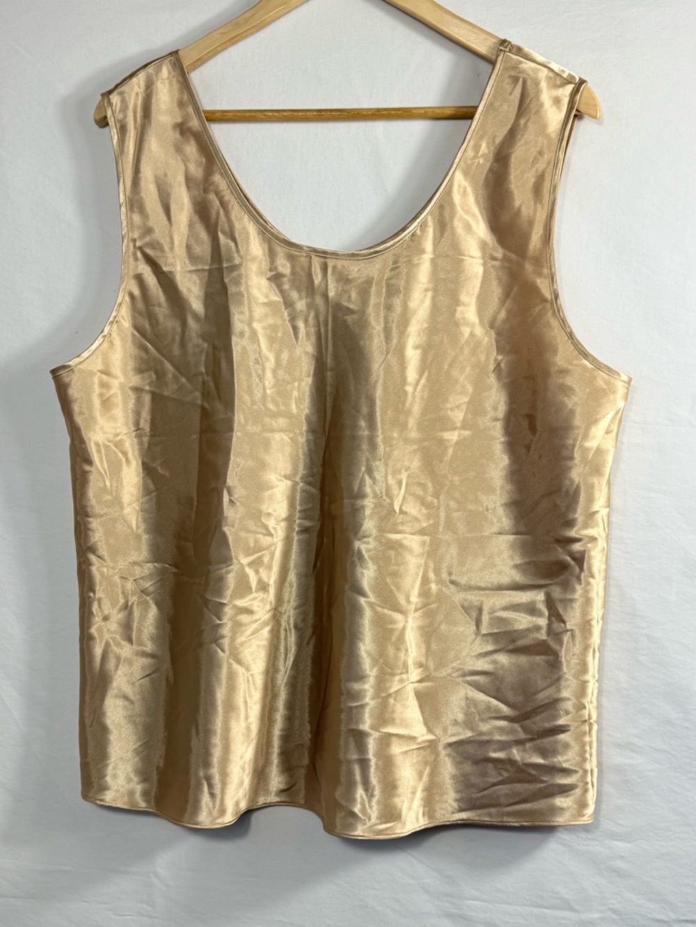 Serenada Champagne Satin Scoop Neck Camisole